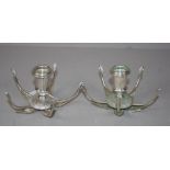 Pair of retro silver candlesticks