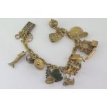 9ct gold charm bracelet