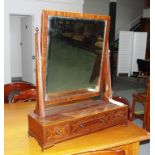 Edwardian inlaid mahogany toilet mirror