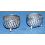 Pair of Victorian sterling silver salt cellars