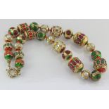 Multi-coloured costume necklace