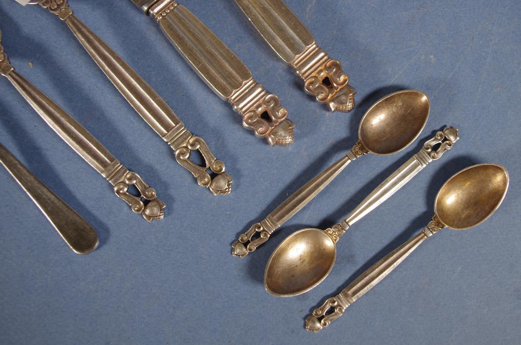 Seven pieces Georg Jensen sterling cutlery - Image 2 of 3