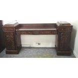 Late Georgian twin pedestal sideboard