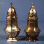 Victorian pair sterling silver pepperettes