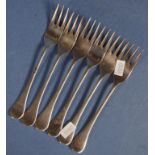 Set six Sambonet Italy silver plated entree forks