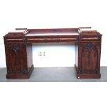 Good George IV mahogany pedestal sideboard