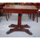 Early Victorian mahogany card table