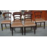 Set of 6 balloon back chairs