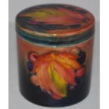 Walter Moorcroft flambe lidded canister