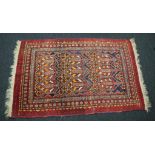 Afghan woollen floor rug