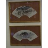 Two framed Chinese watercolours of tigers