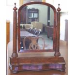 Victorian mahogany toilet mirror