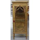 Louis XVI style giltwood vitrine cabinet
