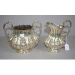 Roberts & Briggs silver plated cream & sugar set