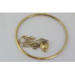 Gold plated bracelet and bangle