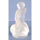 Lalique woman with bird figure