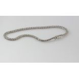 18ct white gold and diamond tennis bracelet