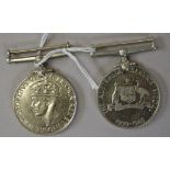 Two various WWII George VI medals