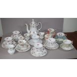 Six various Royal Albert trios