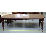 Mahogany extension dining table