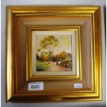 Three Wendy Anne Morton framed oil on boards