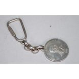 Sterling silver coin key chain