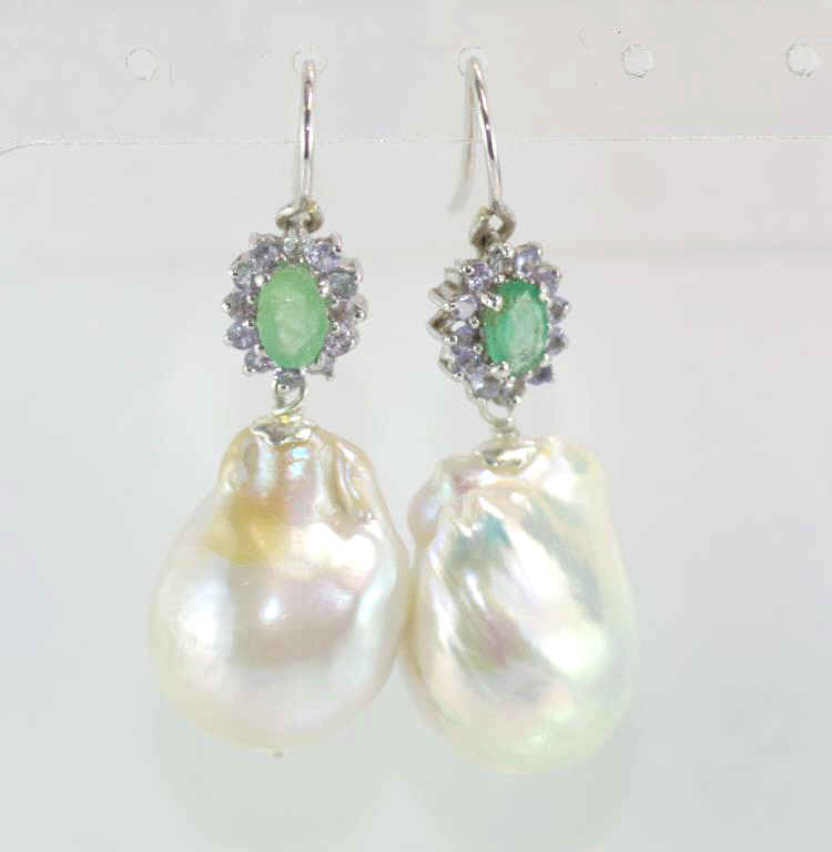 Good baroque pearl earrings