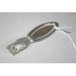 Sterling silver figural owl bookmark