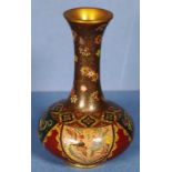 Vintage Japanese cloisonne posy vase