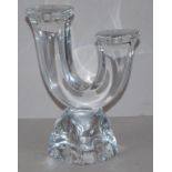 Daum France crystal candelabra