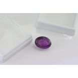 Unset oval cut facetted amethyst(approx 32cts)