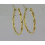 10ct yellow gold hoop earrings