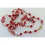 Vintage Italian glass bead necklace