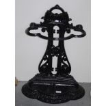 Black painted cast iron umbrella stand