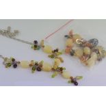 Basilisk, France yellow jade necklace