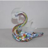 Murano art glass swan figure