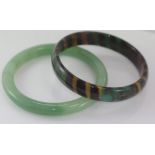 Green stone bangle