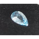 Unset aquamarine pear shape gem stone - 3.8ct