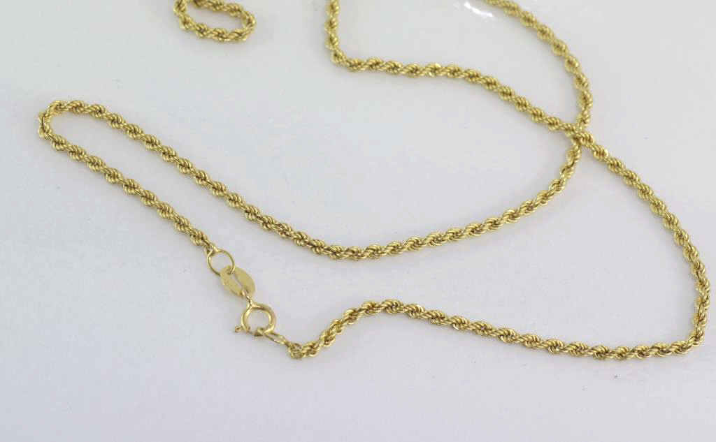 9ct yellow gold twist chain