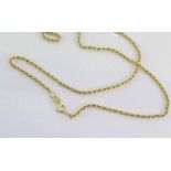 9ct yellow gold twist chain