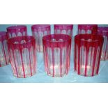 Nine Baccarat red flashed glasses