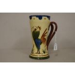 Torquay Ware Rooster decorated jug