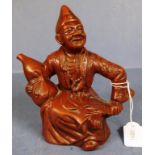 Chinese ceramic seated man figure teapot