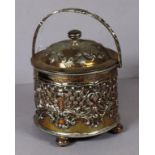 Vintage silver plate biscuit barrel