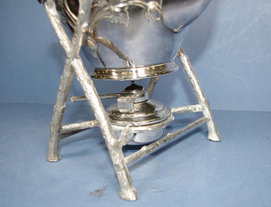 Vintage silver plated spirit kettle - Image 3 of 3