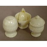 Five piece Royal Worcester porcelain condiment set