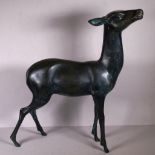 Bronze deer figure