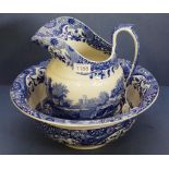 Two piece Spode ceramic wash basin & jug