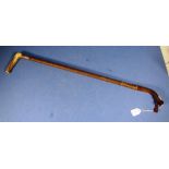 Vintage antler handled leather riding crop