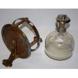 Vintage Railway water bottle & brass holder